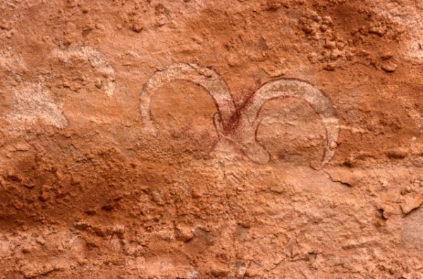 Site de Sefar (Tassili N'Ajjer, Algérie) / Peinture rupestre / Mouflon / 46N-P61-005 