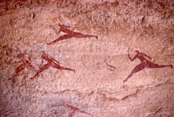 Site de Sefar (Tassili N'Ajjer, Algérie) / Peinture rupestre / Chasseurs / 46N-P64-001