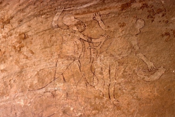 Site de Sefar (Tassili N'Ajjer, Algérie) / Peinture rupestre / Semeuse / 